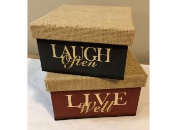 Live & Laugh Decorative Storage Baskets