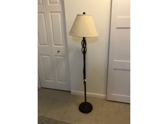 Metal Floor Lamp With Soft Suede Shade