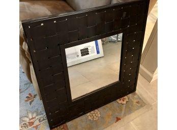 Metal Woven Large Square Mirror