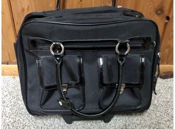 Franklin Covey Leather Travel Laptop Weekend Bag Luggage