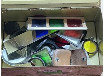 Vintage Prism Collection In Old Tin Box