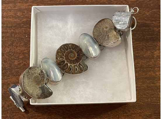 Ammonite Fossil Bracelet - New Condition - Will Ship!