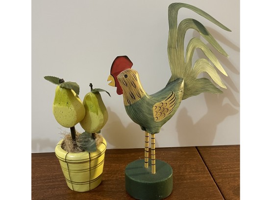 Kitchen Decor - Rooster & Pears