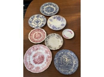 Antique Collection Of English Plates - All Marked See Pictures - Will Ship!