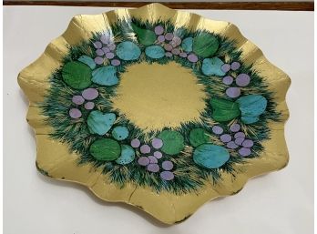 Antique Holiday Paper Platter - Will Ship!