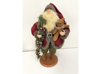Santa W/ Bear Decoration - Will Ship!