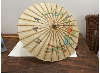 Vintage Asian Bamboo Parasol Umbrella - Will Ship!