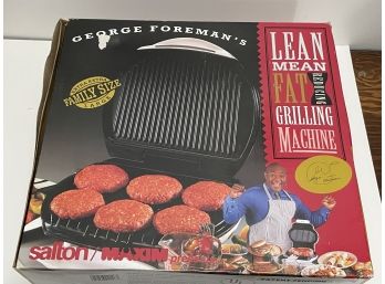 New George Foreman Lean Mean Fat Reducing Grilling Machine