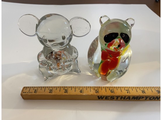 Murano Glass Panda & Koala