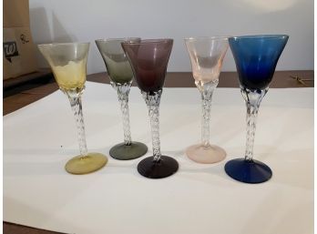 Multi-Color Glass Port Glasses