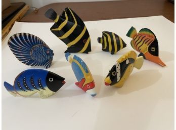 Wood Fish On Coral Collection