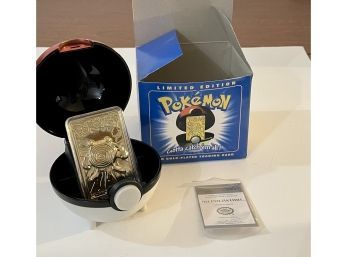 23K Gold-Plated Pokemon Trading Card - #61 Poliwhirl