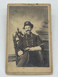 Original 1st Kansas Civil War CDV Photo Image Military Sword Stevenson & Marshall's Leavenworth Ks