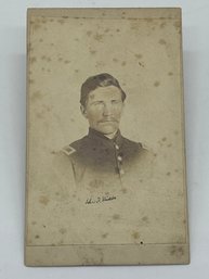 Original Civil War CDV Photo Image John Shields 2nd Lt. Lieutenant 13th Kansas Infantry Regiment Missouri