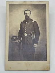 Original Civil War CDV Photo Image Captain Avra P. Russell 2nd Kansas Infantry & Cavalry Prarie Grove Ark 1862