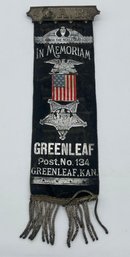 GAR Grand Army Of The Republic Greenleaf Kansas Post 134