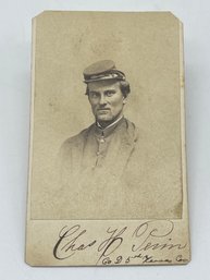 Original CDV Photo Image Charles Perrin Company D 5th Kansas Cavalry Civil War Soldier