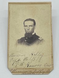 Original CDV Photo Image Harrison Kelley Company B 5th Kansas Cavalry Civil War Soldier