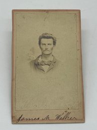 Original CDV Photo Image James M. Walker 6th Kansas Cavalry Civil War Soldier