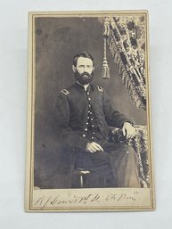 Original CDV Photo Image 1st Lieutenant Reese J. Lewis 6th Kansas Cavalry Civil War Soldier
