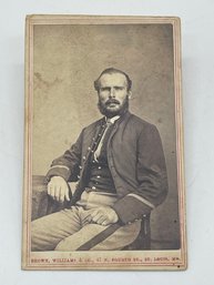 Original CDV Photo Image Of 7th Kansas Cavalry Civil War Soldier
