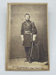 Original CDV Photo Image Clark S. Merriman Company D 7th Major Field & Staff Kansas Cavalry Civil War Soldier