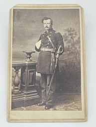 Original CDV Photo Image Of 8th Kansas Infantry Cavalry Civil War Soldier Sword