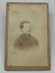 Original CDV Photo Image Of George Warner Cody Company H 8th Kansas Infantry Cavalry Civil War Soldier