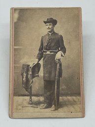 Original CDV Photo Image David M. Hester Company H 9th Major Field & Staff Kansas Cavalry Civil War Soldier
