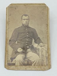 Original CDV Photo Image Daniel Leroy Chandler Company H 10th Kansas Infantry Cavalry Civil War Soldier