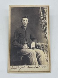 Original CDV Photo Image Company C 11th KVC Kansas Cavalry Civil War Soldier