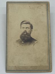 Original CDV Photo Image 1st Lieutenant Charles Cochraan Company F 12th KVC Kansas Cavalry Civil War Soldier