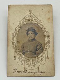 Original CDV Photo Image Thomas Magadagan Company G 13th Infantry KVC Kansas Cavalry Civil War Soldier