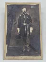 Original CDV Photo Image Lieutenant Dudley Sawyer Company H 14th KVC Kansas Cavalry Civil War Soldier