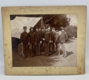 Original Cabinet Photo Group Image Kansas 20th Battalion Officers Spanish American Civil War USV Sept. 1895