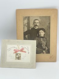 Original Cabinet Photo Pair Albert H. Krause & Wife Company H 20th Kansas Volunteer Infantry Spanish American
