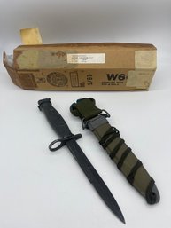 Vintage Military US Army Marked M7 Imperial Bayonet With US M8AI PWH Scabbard New Old Stock W/ Packaging