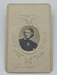 Rare Original Civil War CDV Carte De Visite Photo Image Charles Sumner US Senator Civil War Salisbury Bros