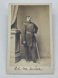 Original Civil War CDV Carte De Visite Photo Image Lieutenant Colonel Company G Missouri 5th Cavalry