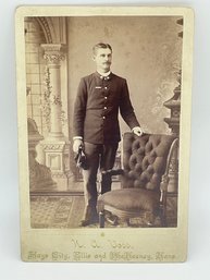 Original Civil War Cabinet Photo Image F. Moore 18th US Infantry Company H