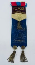 GAR Grand Army Of The Republic Illinois 21st National Encampment Saint Louis September 1887 Ribbon Badge