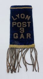 GAR Grand Army Of The Republic Lyon Post No. 9 Ks. Kansas Ribbon Badge