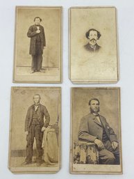 Group Lot Of Four Unknown CDV Photo Images Civil Spanish American War Soldier