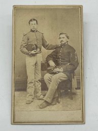 Civil Spanish American War CDV Photo Image Of Two Kansas Soldiers Giblin & Soper Cavalry
