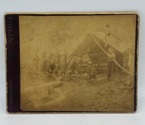 Original Cabinet Photo Image Colonel Park Soldiers Camp Military Civil War Urlin Columbus Ohio