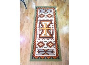 Vintage Hand Woven Intricate Weaving Rug / Wall Hanging BEAUTIFUL Design Colors & Condition