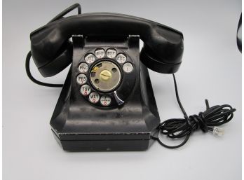 Vintage Stromberg Carlson Black Metal Case Rotary Dial Desk Phone