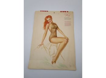 1946 Vintage Varga Pin Up Girl Esquire Calendar Pages 10 Months