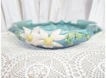 Roseville Pottery Blue Clematis Console Bowl