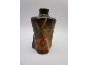 Antique Owens Art Pottery Utopian Twist Vase Brown Standard Glaze